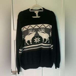 Dockers Men’s Christmas/Winter Deer/Elk  Sweater XL 100% Cotton/Great Condition